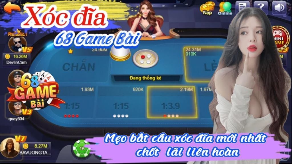 Các bước chơi xóc đĩa 68 game bài