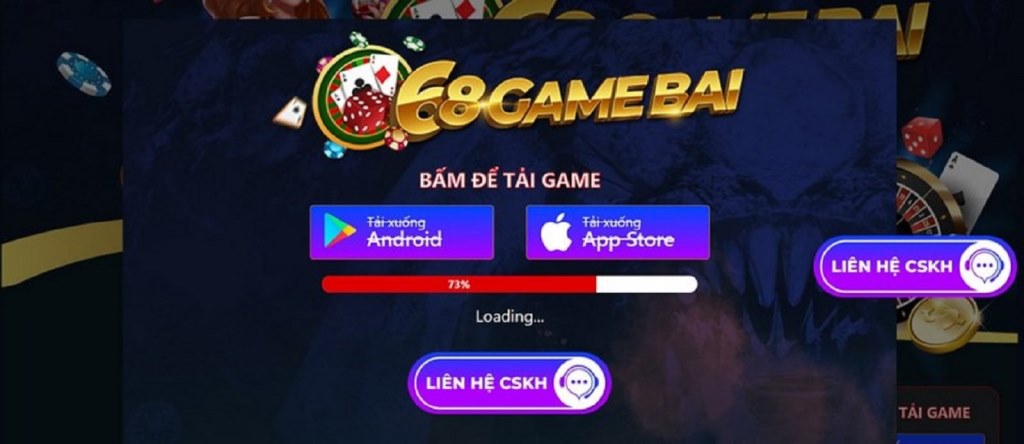 Các bước tải xuống 68 game bài